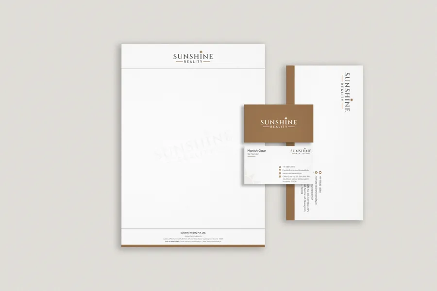 Sunshine Reality Branding – Brand Identity project by Vectographics, Gurgaon