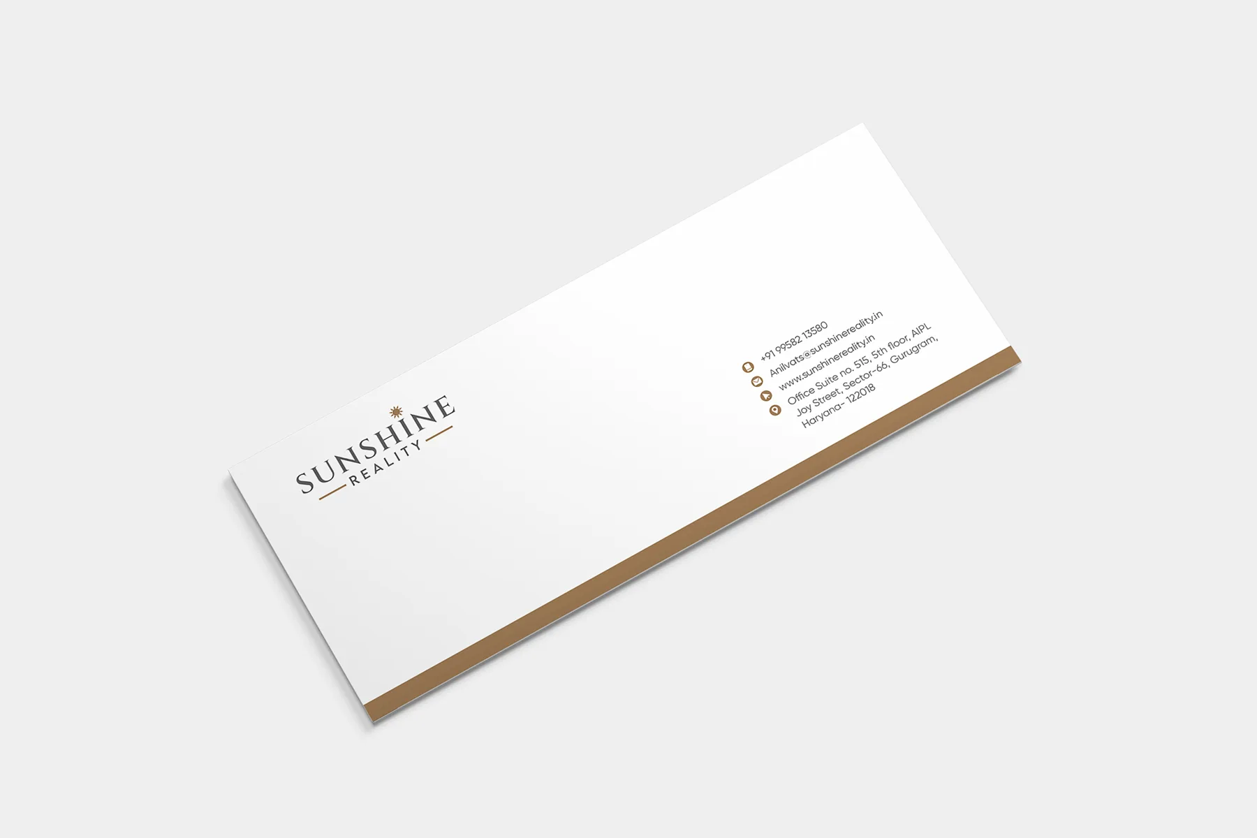 Click to view full size Sunshine Reality envelope with logo and contact details